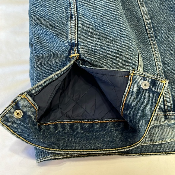 Levi’s Sherpa Jean Jacket Medium wash Navy Sherpa size XXL - Picture 8 of 10